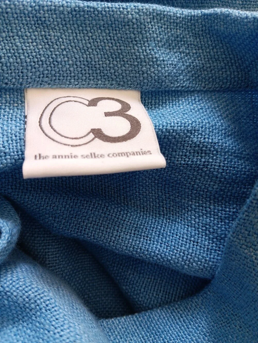 3 - Annie Selke C3 French Blue 100% Linen Pillow Shams Tie Closure 26